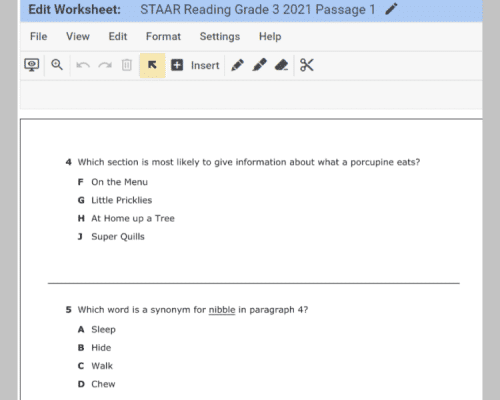 6th Grade Reading Staar Test Answer Key 2019